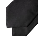 Dolce & Gabbana Black Satin Silk Blend Adjustable Women Tied Necktie Tie