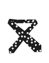 Dolce & Gabbana Black White Polka Dot Silk Adjustable Women Necktie Tie