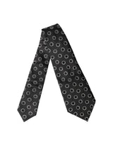 Dolce & Gabbana Black White Polka Dot Silk Adjustable Women Necktie Tie