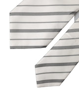 Dolce & Gabbana Black White Stripes Silk Adjustable Women Necktie Tie