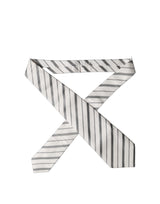 Dolce & Gabbana Black White Stripes Silk Adjustable Women Necktie Tie