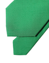 Dolce & Gabbana Green Solid Silk Cotton Adjustable Women Necktie Tie
