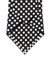 Dolce & Gabbana Black White Polka Dot Silk Adjustable Women Necktie Tie