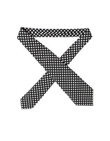 Dolce & Gabbana Black White Polka Dot Silk Adjustable Women Necktie Tie