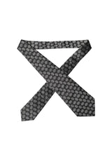 Dolce & Gabbana Black White Geometric Silk Adjustable Women Necktie Tie