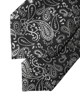 Dolce & Gabbana Black White Paisley Silk Adjustable Women Necktie Tie