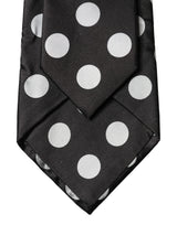 Dolce & Gabbana Black White Polka Dot Silk Adjustable Women Necktie Tie
