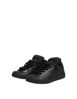 Dolce & Gabbana Black Leather Low Top Portofino Sneakers Shoes