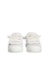 Dolce & Gabbana White Calfskin Leather Low Top Sneakers Shoes