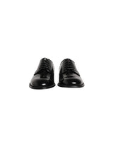 Dolce & Gabbana Black Calfskin Leather Derby Men Dress Shoes