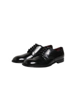 Dolce & Gabbana Black Calfskin Leather Derby Men Dress Shoes