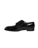 Dolce & Gabbana Black Calfskin Leather Derby Men Dress Shoes