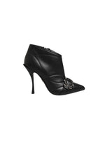 Dolce & Gabbana Black Devotion Quilted Buckled Boots Shoes