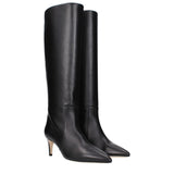 Paris Texas Black Leather Ankle Boots