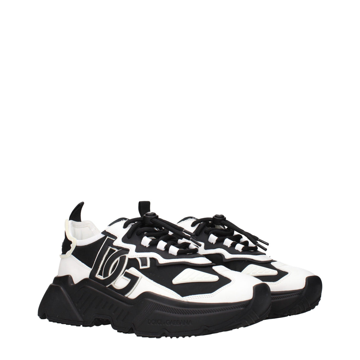 Dolce & Gabbana White Leather Chunky Sneakers