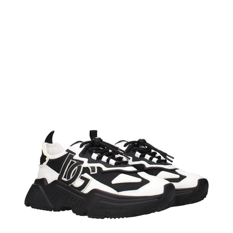 Dolce & Gabbana White Leather Chunky Sneakers