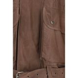 Calvin Klein Brown Lamb Ovis Aries Aries Leather Jacket