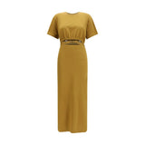 PINKO Brown Cotton Casual Dress