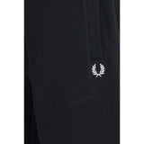 Fred Perry Black Cotton Joggers (Workout Pants)