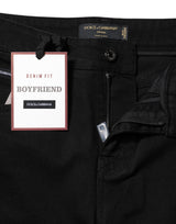 Dolce & Gabbana Black Boyfriend Cotton Stretch Denim Jeans