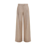 Brunello Cucinelli Beige Linen Casual Pants