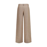 Brunello Cucinelli Beige Linen Casual Pants