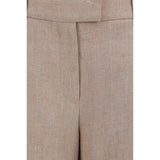 Brunello Cucinelli Beige Linen Casual Pants