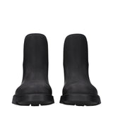Burberry Black Cotton Ankle Boots