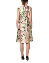 Dolce & Gabbana Light Pink LilyPrint Sleeveless Sheath Dress