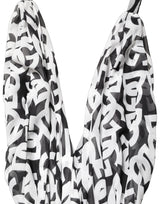 Dolce & Gabbana Black White Logo Sleeveless Floor Length Maxi Dress