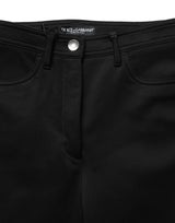 Dolce & Gabbana Black Nylon Stretch Skinny High Waist Pants