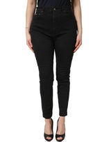Dolce & Gabbana Black Skinny Cotton High Waist Denim Jeans