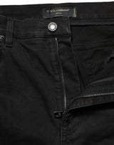Dolce & Gabbana Black Skinny Cotton High Waist Denim Jeans