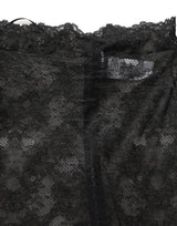 Dolce & Gabbana Black Floral Lace High Waist KneeLength Skirt
