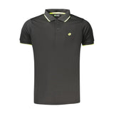 Lotto Black Polyester Men's Polo Shirt