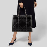 Dior Black Leather Tote Bag