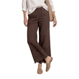 Street One Brown Cotton Casual Pants