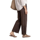 Street One Brown Cotton Casual Pants