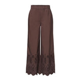 Street One Brown Cotton Casual Pants
