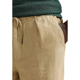 Lyle & Scott Beige Linen Casual Pants