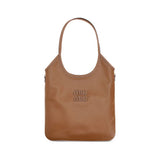 Miu Miu Brown Calf Leather Bos Taurus Shoulder Bag