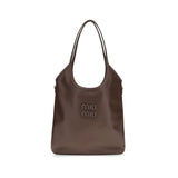 Miu Miu Brown Calf Leather Bos Taurus Shoulder Bag