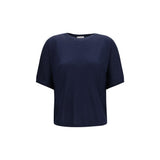 Brunello Cucinelli Blue Cashmere Sleeveles Sweater