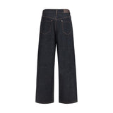Brunello Cucinelli Blue Cotton Straight-Leg Jeans