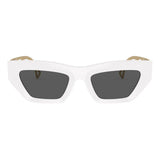 Versace White Acetate Sunglasses
