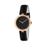 Gucci Black Leather Dress Watch