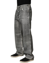 Dolce & Gabbana Grey Washed Mid Waist Straight Denim Jeans