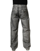 Dolce & Gabbana Grey Washed Mid Waist Straight Denim Jeans