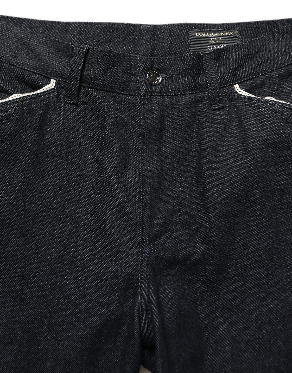 Dolce & Gabbana Black Cotton Mid Waist Classic Men Denim Jeans