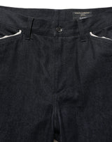 Dolce & Gabbana Black Cotton Mid Waist Classic Men Denim Jeans